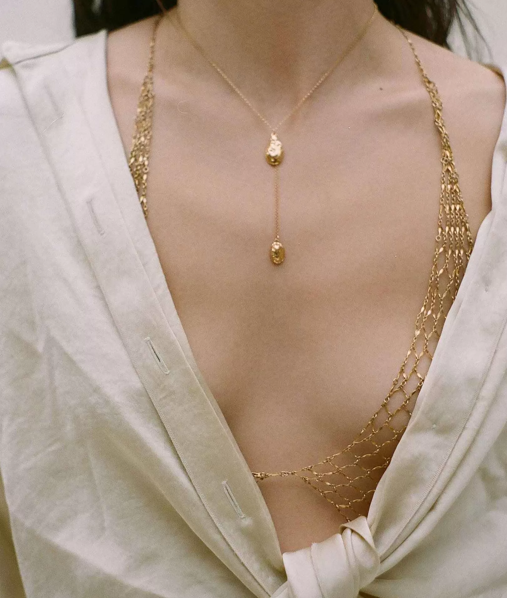 Alighieri Atelier | La Bralette Con Scintille Fluttuanti Placcato Oro 24Kt