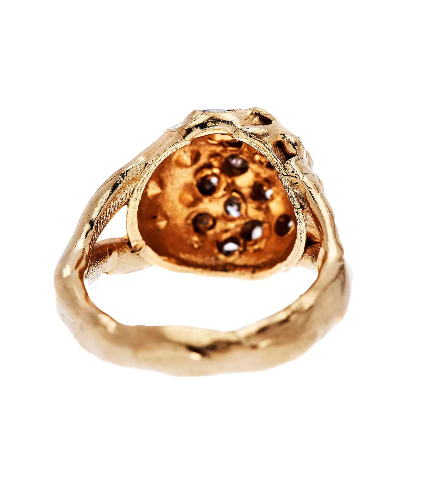 Alighieri Anelli | L'Anello A Cupola Di Diamanti Oro Massiccio 9Kt